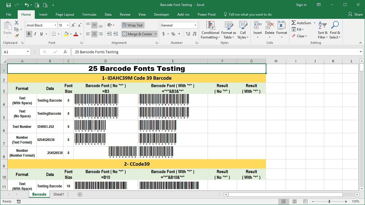 free barcode generator for excel
